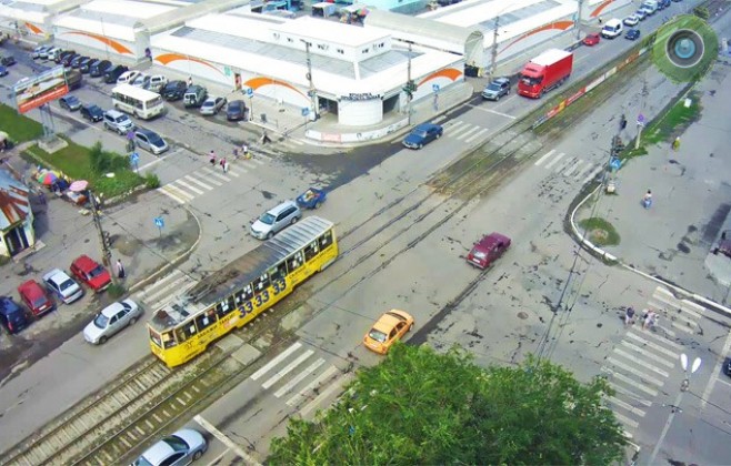 На перекрёстке Мерлина/Митрофанова, Бийск