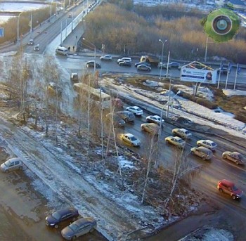 Перекрёсток пр. Октябрьский - пр. Притомский (Загс)