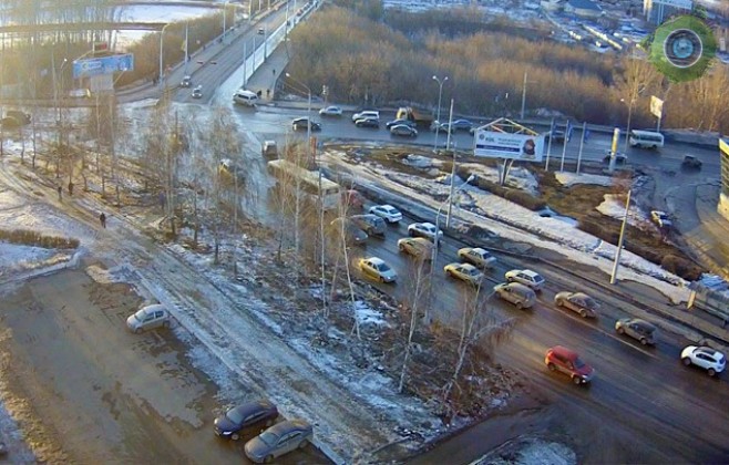 Перекрёсток пр. Октябрьский - пр. Притомский (Загс)