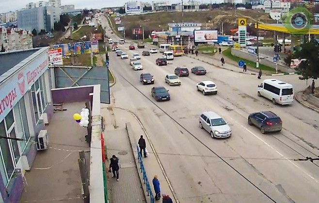 На остановке «Студенческий городок» в Севастополе