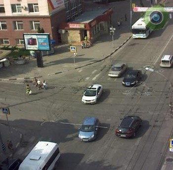 На перекрёстке Чапаева/Советская
