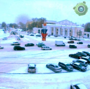 На площади Гагарина в Твери