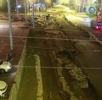 Строительство дороги на Киевской со стороны Южного вокзала , камера 1