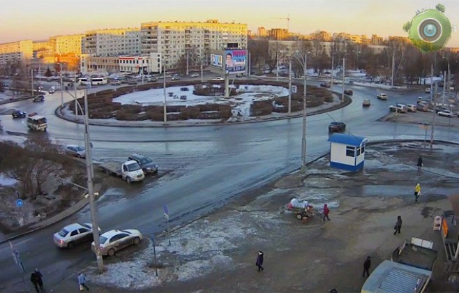 Перекрёсток пр. Ленина - б-р Строителей