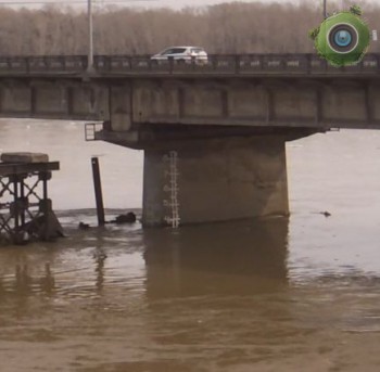 Уровень воды в Томи (Новокузнецк, Россия)