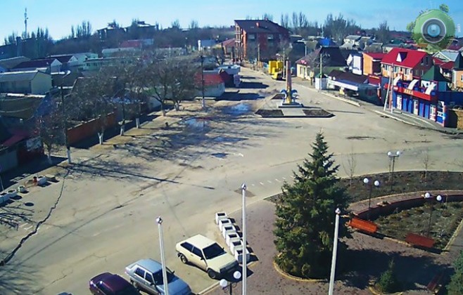 В центре курортного посёлка Кирилловка