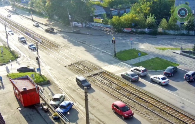 На перекрёстке Мерлина/Гастелло, Бийск
