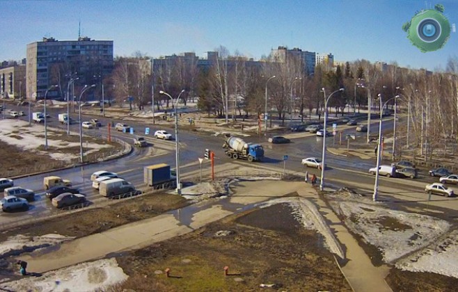 Перекрёсток б-р Строителей - пр. Химиков